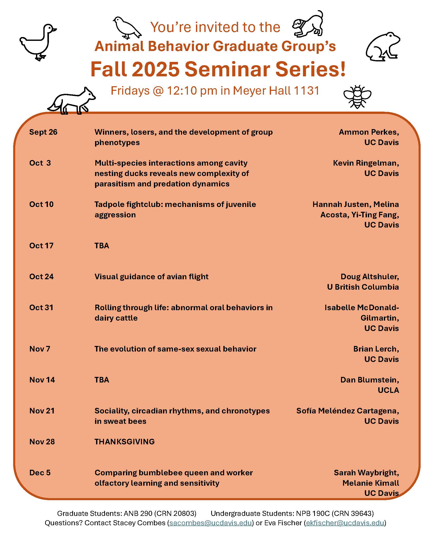 ABGG Fall 2025 Seminar Schedule